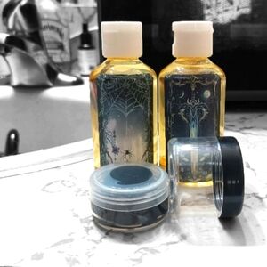 Spider & Sword Design Set Bath Kit Travel Non Toxic 4pc Teen Gift Magic Witchy
